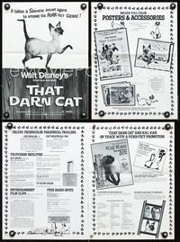 2k981 THAT DARN CAT pressbook R70s Hayley Mills & great art of Disney Siamese feline!