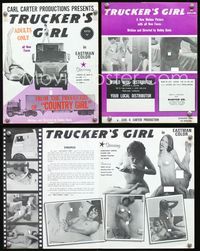 2k986 TRUCKER'S GIRL movie pressbook '70s semi truck sex!