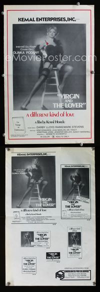 2k990 VIRGIN & THE LOVER movie pressbook '76 Olinka Podany, sex!