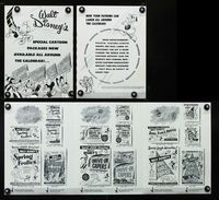 2k992 WALT DISNEY'S SPECIAL CARTOON PACKAGES movie pressbook '53 Walt Disney cartoon shorts!