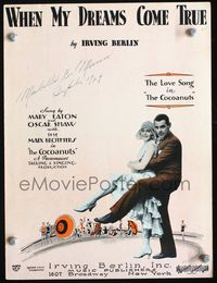 2k578 COCOANUTS movie sheet music '29 great image of Mary Eaton & Oscar Shaw dancing!