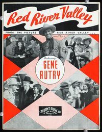 2k709 RED RIVER VALLEY movie sheet music '36 many great images of cowboy Gene Autry!