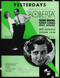 2k713 ROBERTA movie sheet music '35 Fred Astaire & Ginger Rogers, Irene Dunne