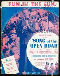 2k736 SONG OF THE OPEN ROAD sheet music '44 W.C. Fields, Edgar Bergen & Charlie McCarthy, Powell