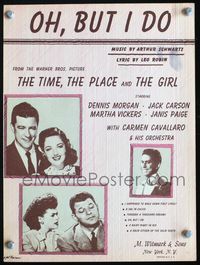 2k765 TIME, THE PLACE & THE GIRL movie sheet music '46 Dennis Morgan, Jack Carson, Martha Vickers