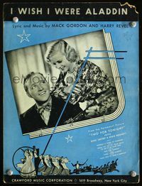 2k772 TWO FOR TONIGHT movie sheet music '35 great image of Bing Crosby & sexy Joan Bennett!