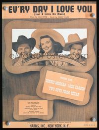 2k773 TWO GUYS FROM TEXAS movie sheet music '48 Dennis Morgan, Jack Carson, Dorothy Malone