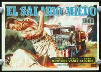 2k346 WAGES OF FEAR Spanish movie herald '53 Henri-Georges Clouzot, Jano art, Le Salaire de la peur