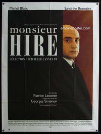 2u498 MONSIEUR HIRE French one-panel '89 Patrice Leconte, Sandrine Bonnaire, great J-M Leroy photo!