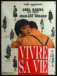 2u502 MY LIFE TO LIVE French 1p '62 Jean-Luc Godard's Vivre sa Vie, sexy Anna Karina by Vaissier!