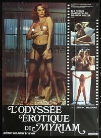 2u504 MYRIAM French one-panel poster '82 four sexy images of naked German Bea Fiedler by Faugere!