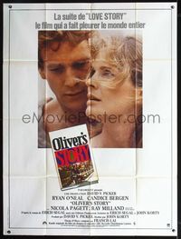 2u512 OLIVER'S STORY French one-panel '78 great super close up of Ryan O'Neal & Candice Bergen!