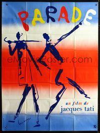 2u522 PARADE French one-panel '74 Jacques Tati, cool surreal art by Lagrange & Roger Boumendil!