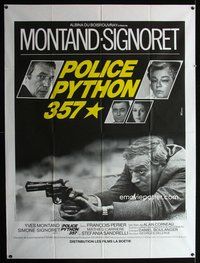 2u527 POLICE PYTHON 357 French 1p '76 Yves Montand, Simone Signoret, Perier, cool Ferracci design!