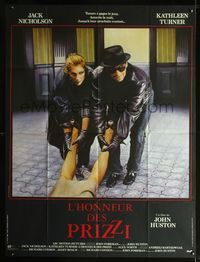 2u533 PRIZZI'S HONOR French 1p '85 Jack Nicholson & Kathleen Turner dragging a body, by Bernhardt!