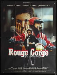 2u543 ROUGE GORGE French one-panel poster '85 Pierre Zucca's French/Belgian action crime thriller!