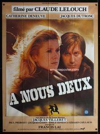 2u584 US TWO French 1p '79 A nous deux, Claude Lelouch, Catherine Deneuve, Labret & Landi design!