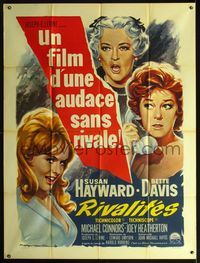 2u592 WHERE LOVE HAS GONE French 1p '64 art of Hayward, Bette Davis & Heatherton by Roger Soubie!