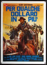 2u140 FOR A FEW DOLLARS MORE Italian 1panel R80s art of Eastwood by Ciriello, Sergio Leone classic!