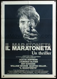 2u206 MARATHON MAN Italian 1p '76 cool image of Dustin Hoffman, John Schlesinger classic thriller!