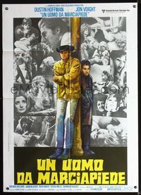 2u213 MIDNIGHT COWBOY Italian one-panel '69 Dustin Hoffman, Jon Voight, John Schlesinger classic!