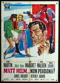 2u220 MURDERERS' ROW Italian one-panel '67 cool different art of spy Dean Martin & sexy Ann-Margret!