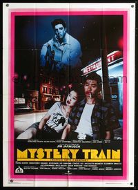 2u222 MYSTERY TRAIN Italian 1panel '89 Jim Jarmusch, wild image with Elvis Presley playing guitar!