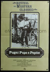 2u227 NORTH TO ALASKA Italian one-panel R80 cool different image of John Wayne with rifle by wagon!