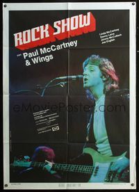 2u236 PAUL MCCARTNEY & WINGS ROCKSHOW Italian 1p '80 art of him playing guitar & singing by Dradi!