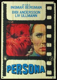 2u237 PERSONA Italian 1panel '67 Ingmar Bergman, Liv Ullmann, Bibi Andersson, cool art by Cesselon!