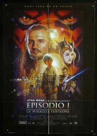 2u239 PHANTOM MENACE Italian one-panel '99 George Lucas, Star Wars Episode I, art by Drew Struzan!