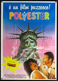 2u241 POLYESTER Italian one-panel '81 John Waters, different image of Tab Hunter & Divine, Odorama!