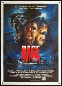 2u242 PRIMAL RAGE Italian one-panel poster '88 best different rabid baboon art by Renato Casaro!