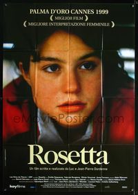 2u253 ROSETTA Italian one-panel '99 Jean-Pierre Dardenne, super close up of young Emilie Dequenne!