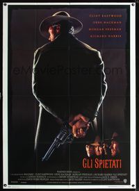 2u307 UNFORGIVEN Italian 1panel '92 classic image of gunslinger Clint Eastwood with his back turned!