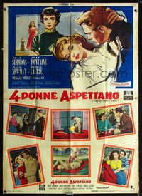 2u309 UNTIL THEY SAIL Italian 1panel '57 cool different art of Paul Newman & Jean Simmons by Nano!