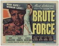 2v359 BRUTE FORCE title card '47 art of tough Burt Lancaster & sexy full-length Yvonne DeCarlo!