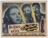 2v375 CHRISTMAS HOLIDAY TC '44 love was Deanna Durbin's crime and her punishment, Gene Kelly!