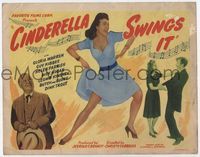 2v376 CINDERELLA SWINGS IT movie title lobby card R47 sexy dancing Gloria Warren, Guy Kibbee