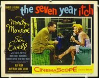 2v234 SEVEN YEAR ITCH lobby card #2 '55 Billy Wilder, close up of Tom Ewell & sexy Marilyn Monroe!