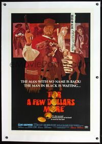 2x125 FOR A FEW DOLLARS MORE linen 1sh '67 Per Qualche Dollaro in Piu, Clint Eastwood, Sergio Leone