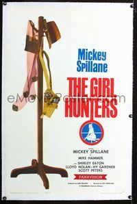 2x138 GIRL HUNTERS linen style B 1sh '63 Mickey Spillane pulp fiction, completely different image!