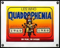 2y171 QUADROPHENIA linen soundtrack French 11x15 poster '80 English rock & roll, cool different art!