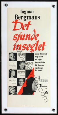 2y118 SEVENTH SEAL linen Swedish stolpe R60 Ingmar Bergman's Det Sjunde Inseglet, Max Von Sydow