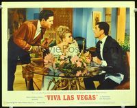 3b672 VIVA LAS VEGAS LC #3 '64 waiter Elvis Presley ruins dinner for Ann-Margret & Cesare Danova!