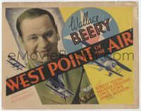 3b239 WEST POINT OF THE AIR TC '34 great close up of Air Force pilot Wallace Beery & bi-planes!