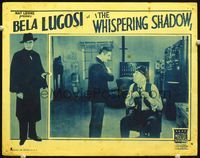 3b690 WHISPERING SHADOW movie lobby card '33 full-length border image of Bela Lugosi, Mascot serial!