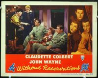 3b696 WITHOUT RESERVATIONS LC '46 woman confronts John Wayne, Claudette Colbert & Don DeFore!