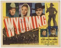 3b248 WYOMING signed title card '47 by Vera Ralston, who is with William Elliott & John Carroll!