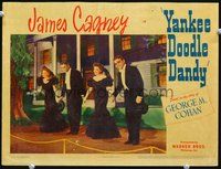 3b708 YANKEE DOODLE DANDY LC '42 classic image of James Cagney & other Cohans thanking audience!